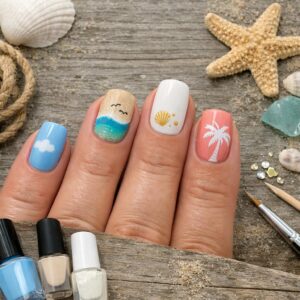 Easy Beach-Inspired Nail Art Ideas for Beginners